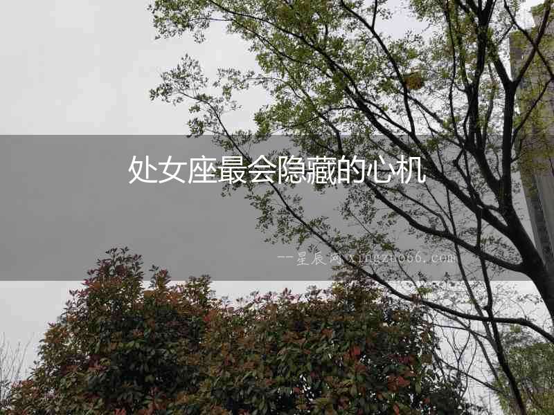 處女座最會隱藏的心機