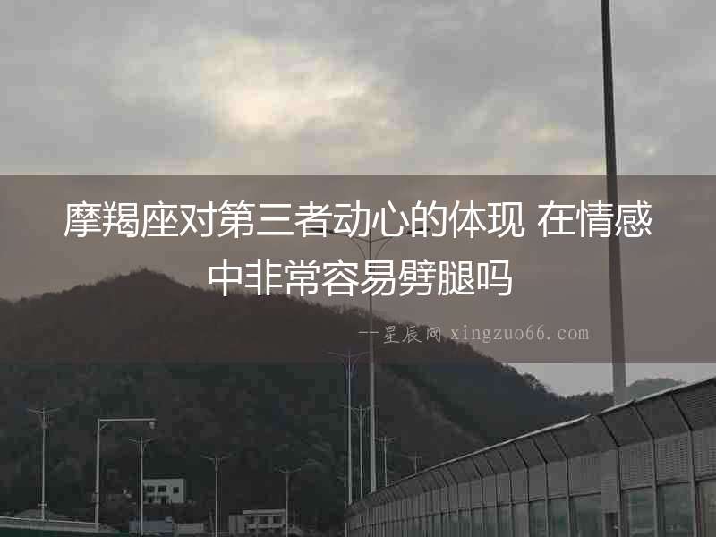 摩羯座對第三者動心的體現 在情感中非常容易劈腿嗎