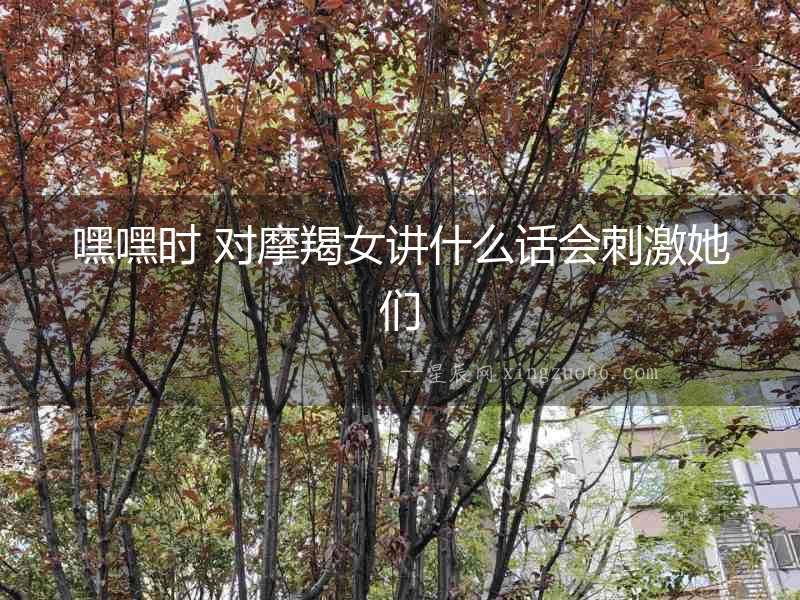 嘿嘿時 對摩羯女講什么話會刺激她們
