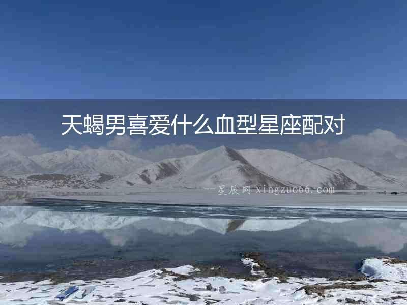 天蝎男喜愛什么血型星座配對