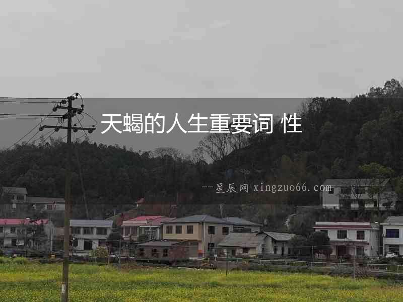 天蝎的人生重要詞 性
