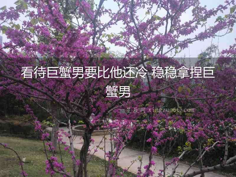 看待巨蟹男要比他還冷 穩穩拿捏巨蟹男