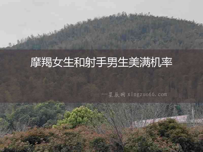 摩羯女生和射手男生美滿機率
