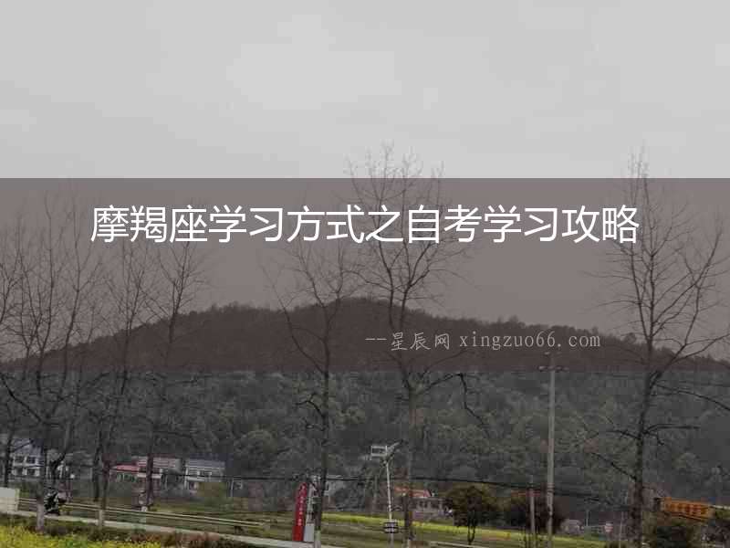 摩羯座學(xué)習(xí)方式之自考學(xué)習(xí)攻略