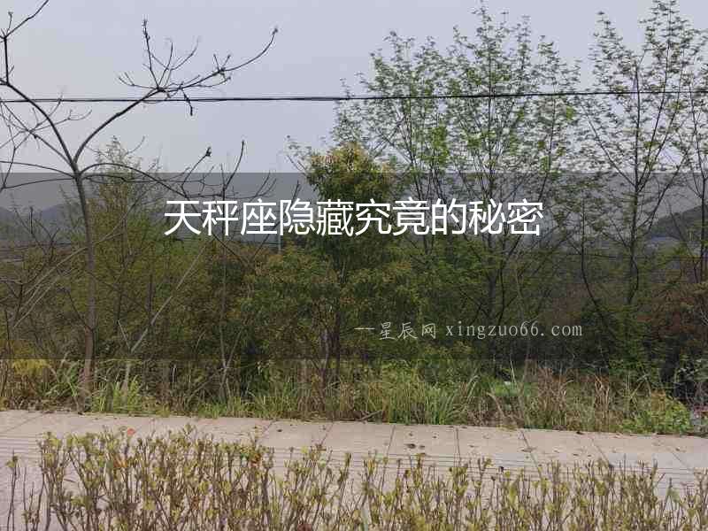 天秤座隱藏究竟的秘密
