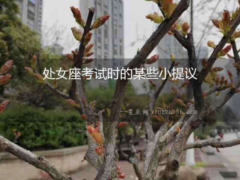 處女座考試時的某些小提議