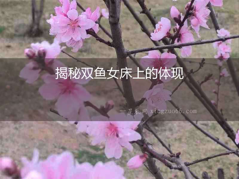 揭秘雙魚女床上的體現(xiàn)