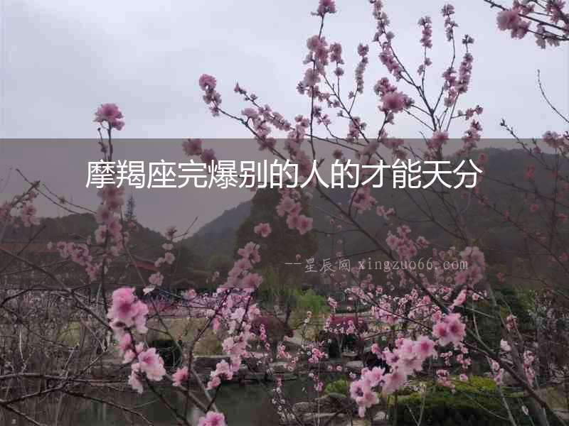 摩羯座完爆別的人的才能天分