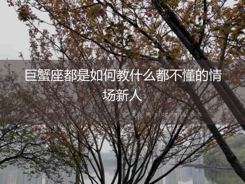 巨蟹座都是如何教什么都不懂的情場新人