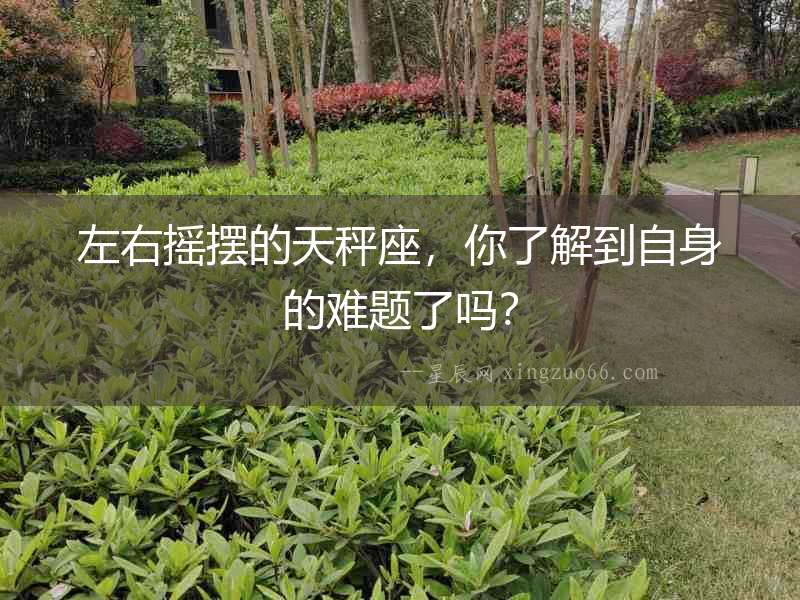 左右搖擺的天秤座，你了解到自身的難題了嗎？