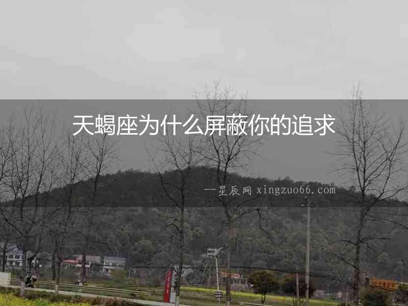 天蝎座為什么屏蔽你的追求