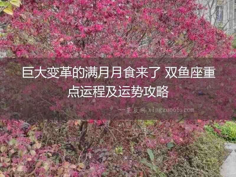 巨大變革的滿月月食來了 雙魚座重點運程及運勢攻略