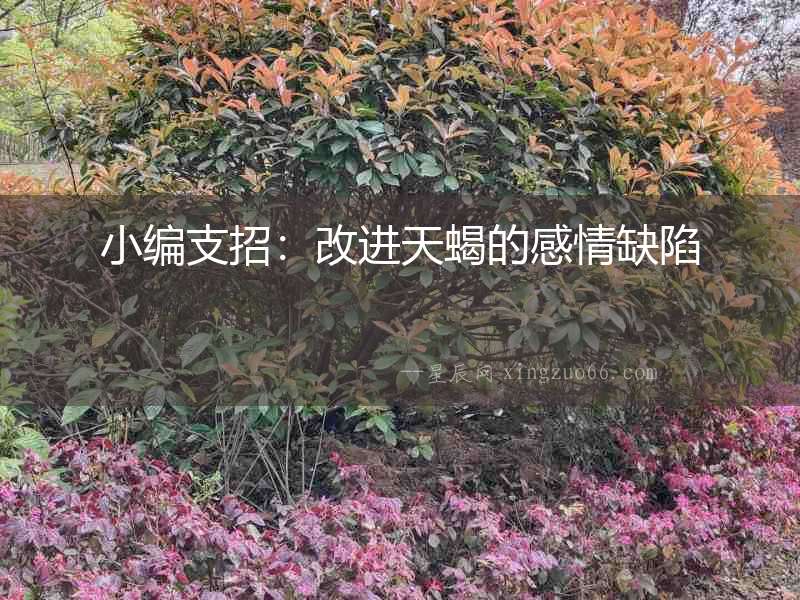 小編支招：改進天蝎的感情缺陷