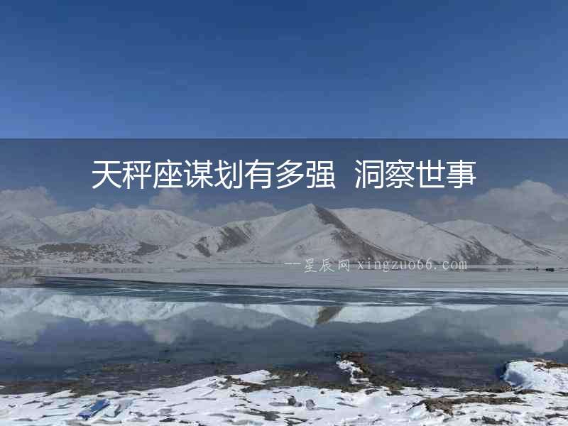 天秤座謀劃有多強  洞察世事