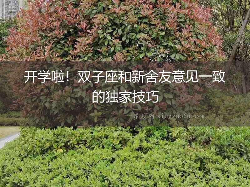 開學(xué)啦！雙子座和新舍友意見一致的獨(dú)家技巧