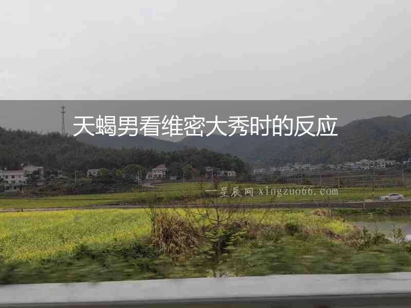 天蝎男看維密大秀時的反應
