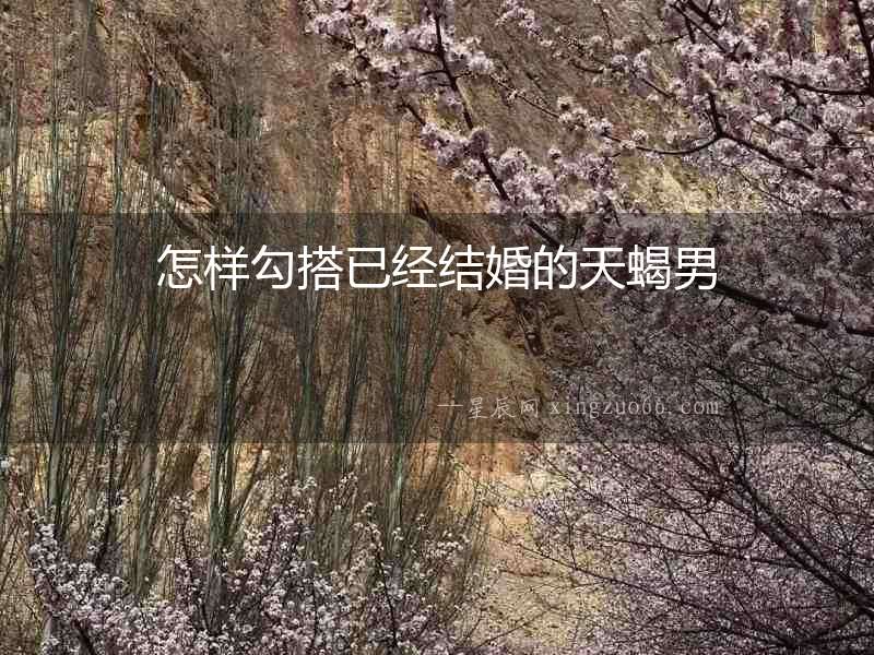 怎樣勾搭已經結婚的天蝎男