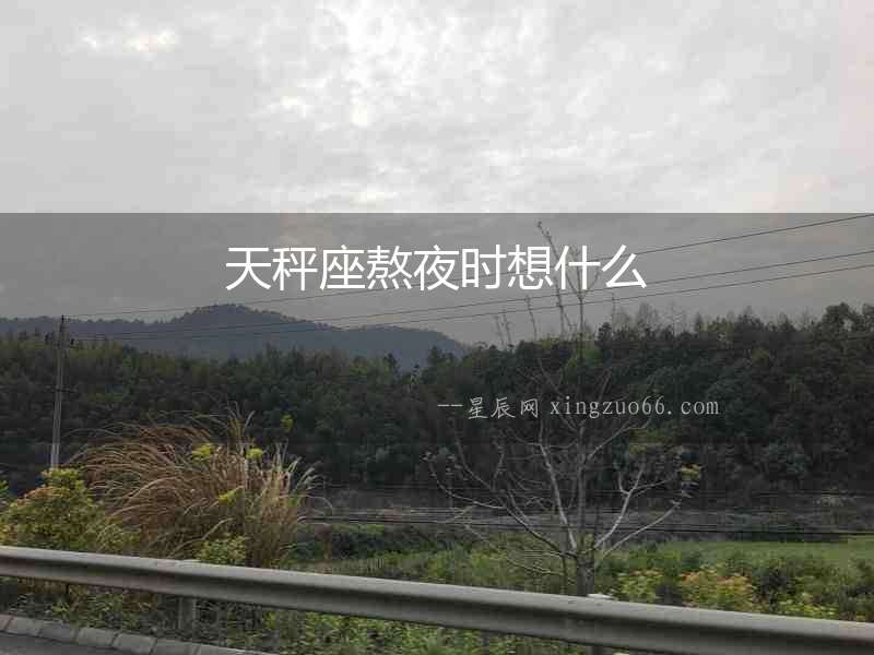 天秤座熬夜時想什么