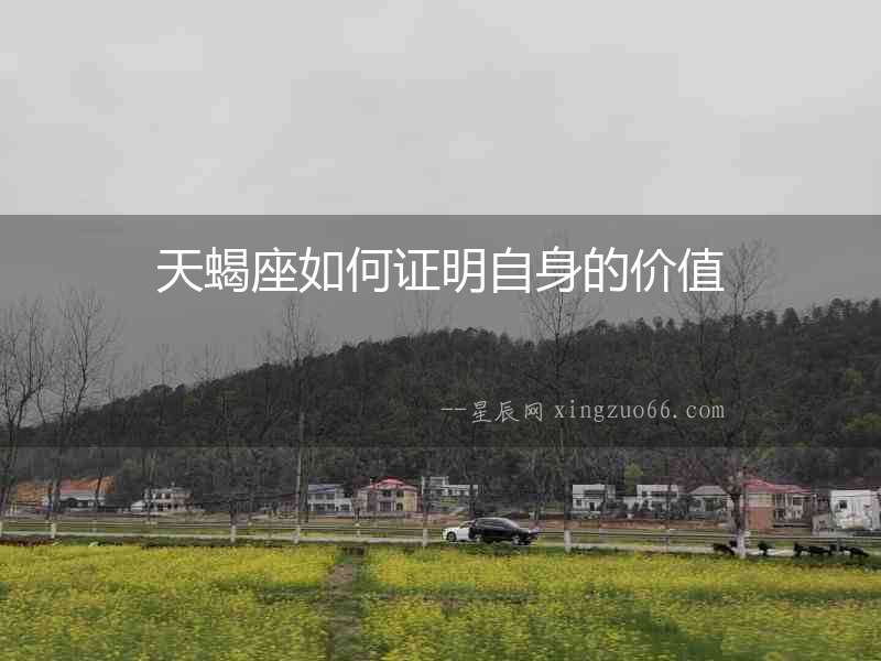 天蝎座如何證明自身的價值