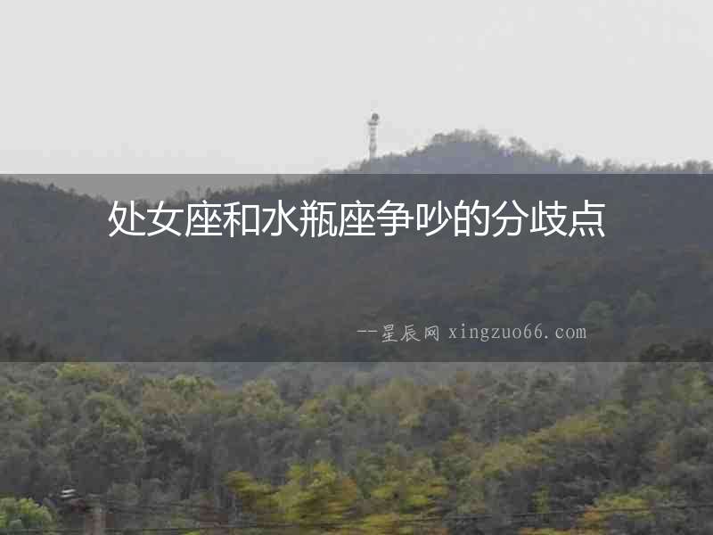 處女座和水瓶座爭吵的分歧點(diǎn)