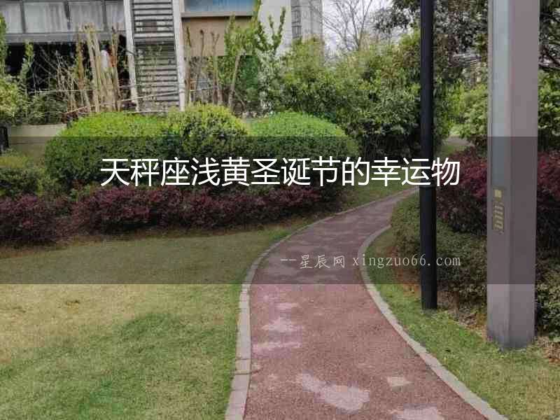 天秤座淺黃圣誕節的幸運物