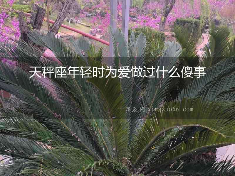 天秤座年輕時為愛做過什么傻事