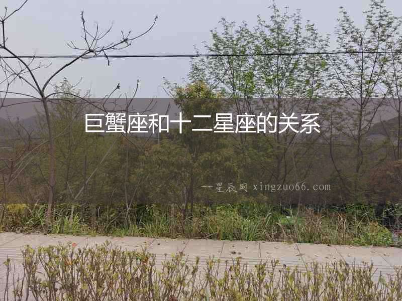 巨蟹座和十二星座的關系