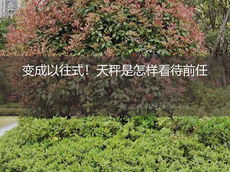 變成以往式！天秤是怎樣看待前任