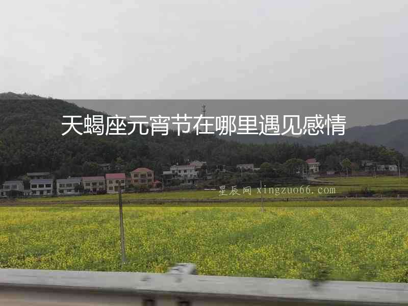天蝎座元宵節(jié)在哪里遇見感情