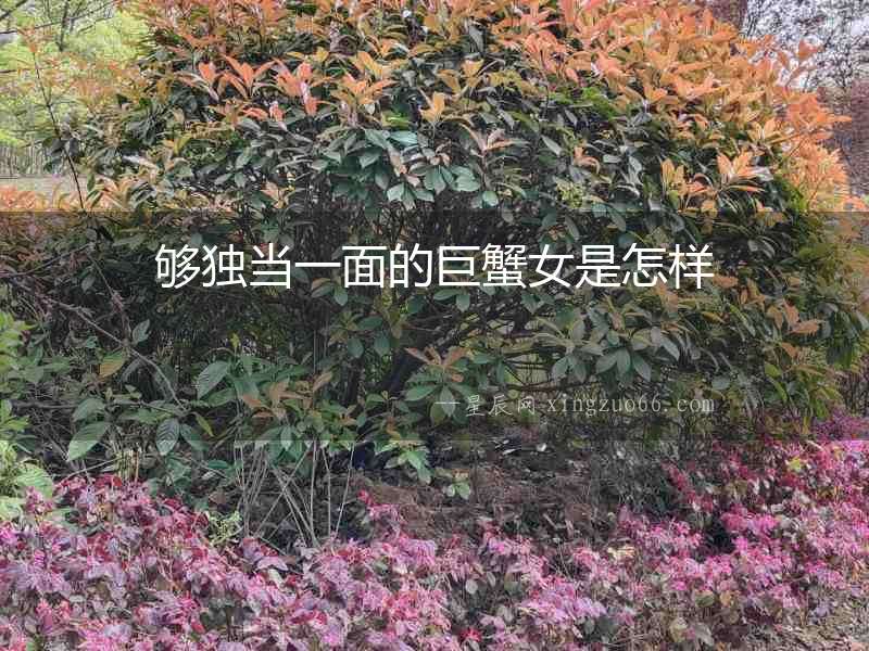 夠獨當一面的巨蟹女是怎樣