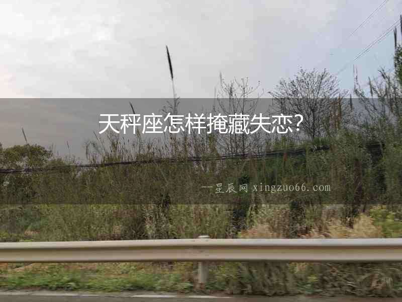 天秤座怎樣掩藏失戀？