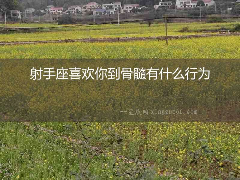 射手座喜歡你到骨髓有什么行為