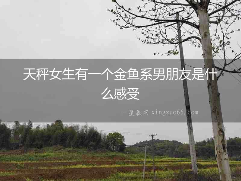 天秤女生有一個(gè)金魚(yú)系男朋友是什么感受