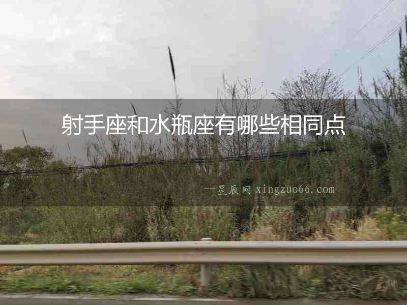 射手座和水瓶座有哪些相同點