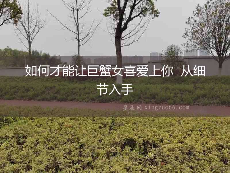 如何才能讓巨蟹女喜愛(ài)上你  從細(xì)節(jié)入手