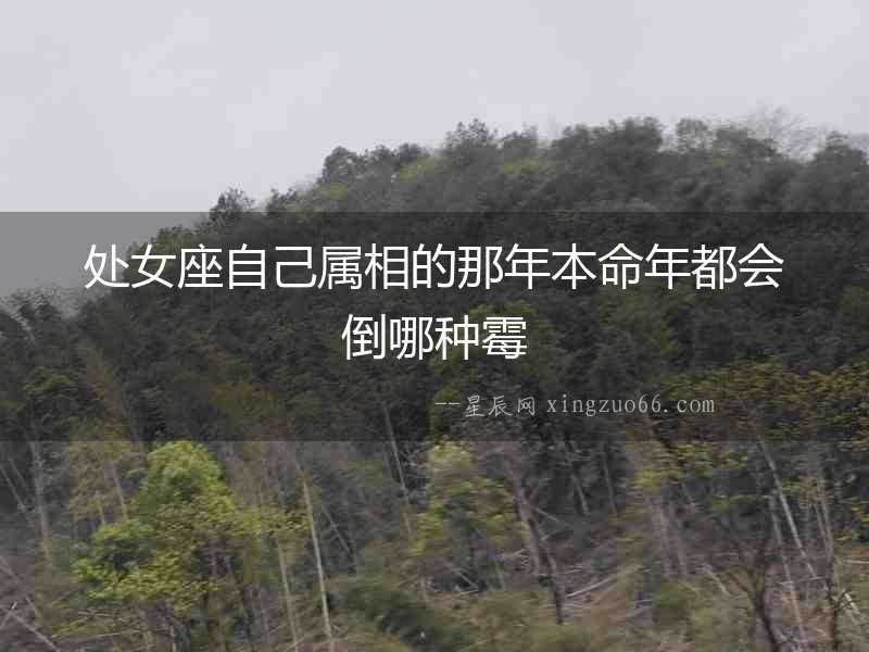 處女座自己屬相的那年本命年都會倒哪種霉