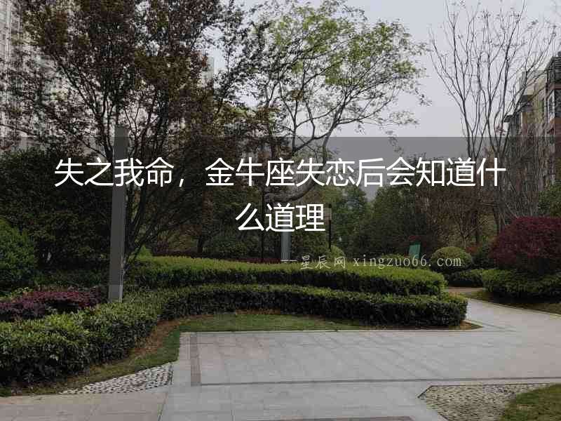 失之我命，金牛座失戀后會知道什么道理