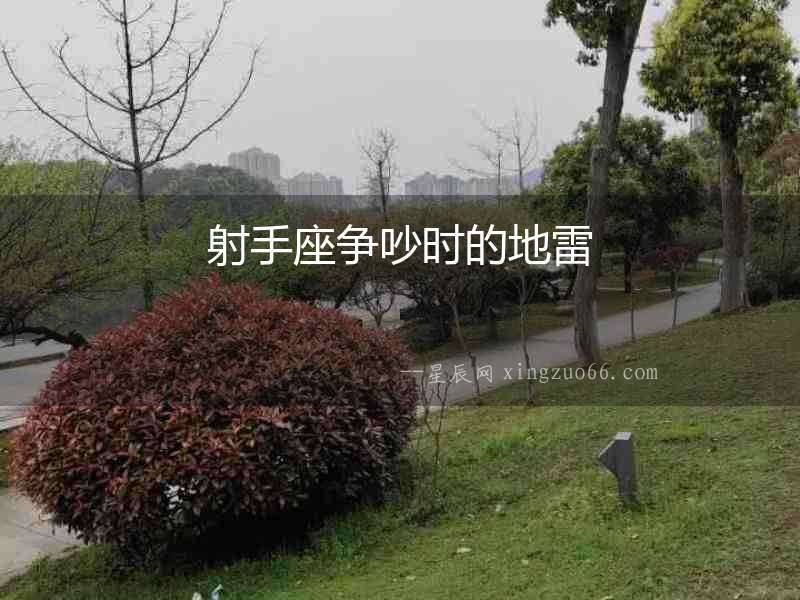 射手座爭吵時的地雷