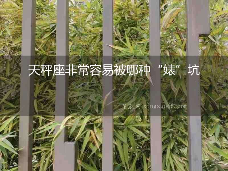 天秤座非常容易被哪種“婊”坑