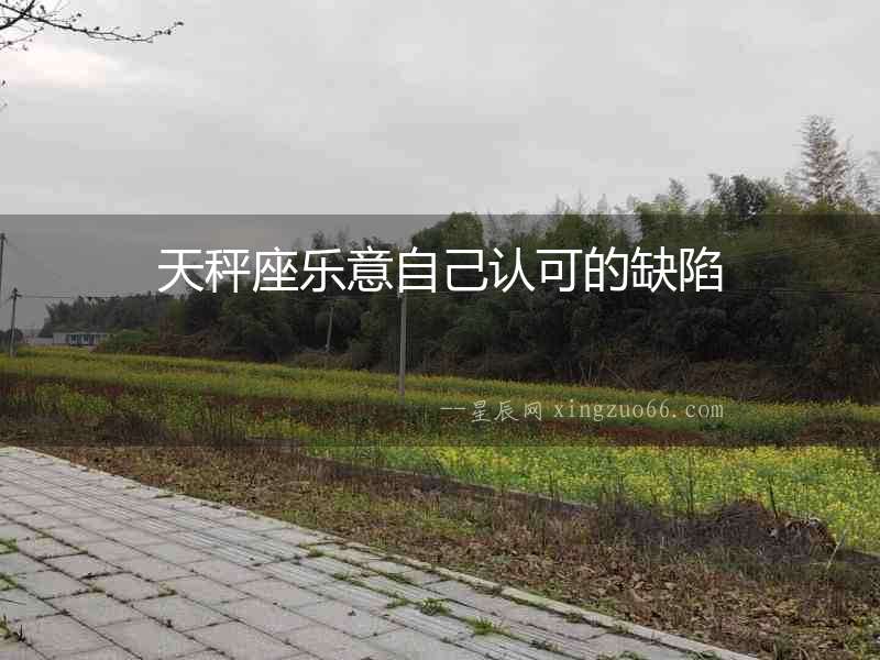 天秤座樂意自己認可的缺陷