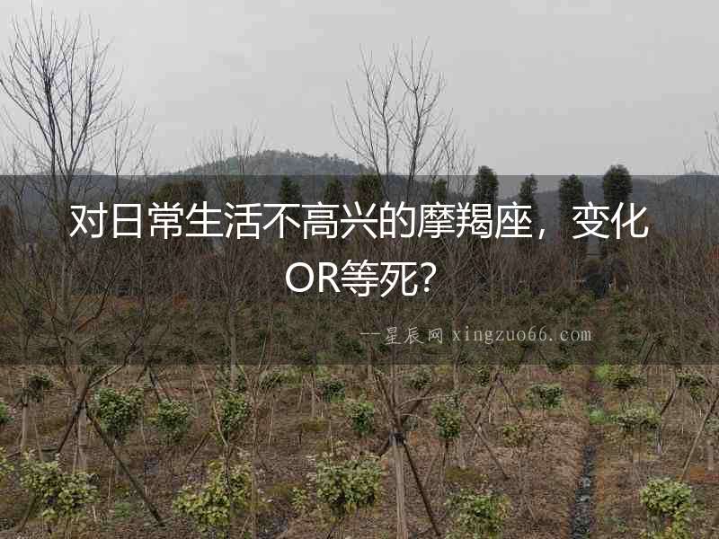 對(duì)日常生活不高興的摩羯座，變化OR等死？
