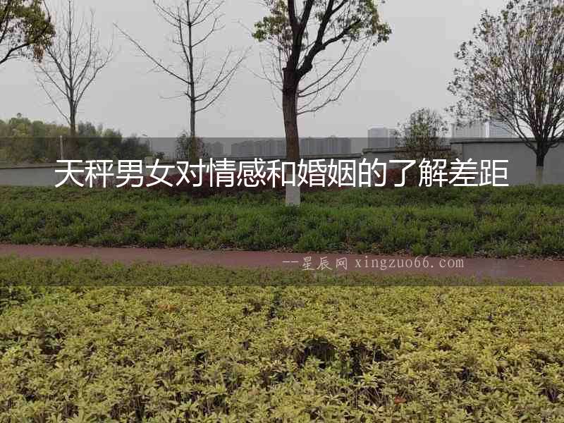天秤男女對情感和婚姻的了解差距