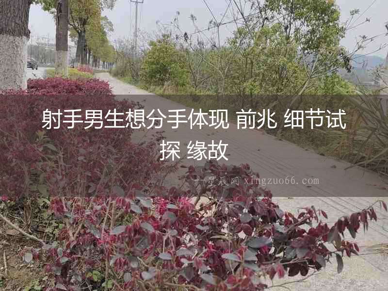 射手男生想分手體現 前兆 細節試探 緣故