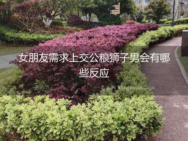 女朋友需求上交公糧獅子男會有哪些反應