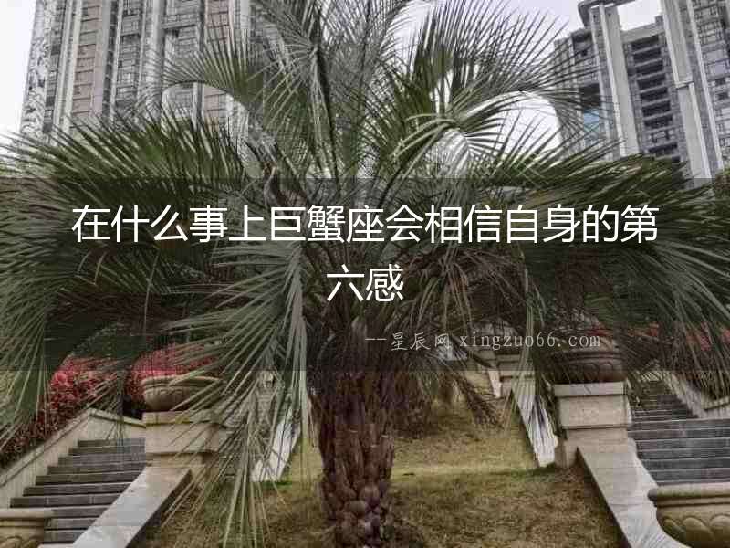 在什么事上巨蟹座會相信自身的第六感