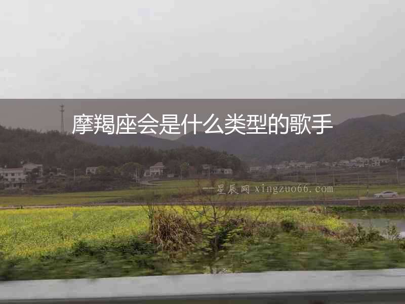 摩羯座會是什么類型的歌手