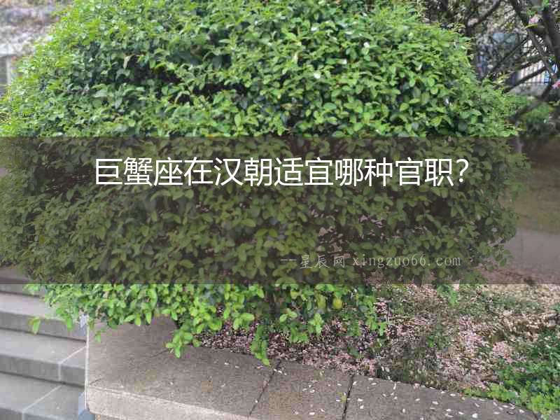 巨蟹座在漢朝適宜哪種官職？