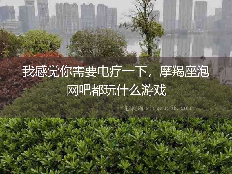 我感覺(jué)你需要電療一下，摩羯座泡網(wǎng)吧都玩什么游戲