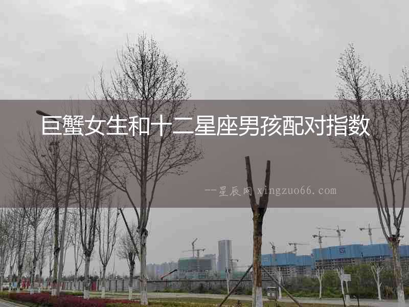 巨蟹女生和十二星座男孩配對指數