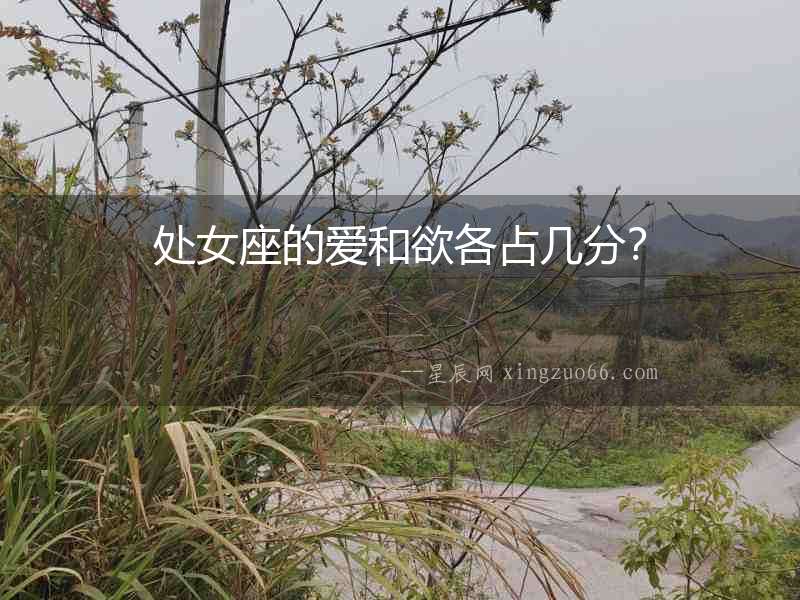 處女座的愛和欲各占幾分？